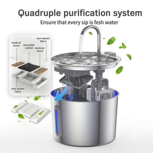 Replacement activated carbon filters for drinking fountains
