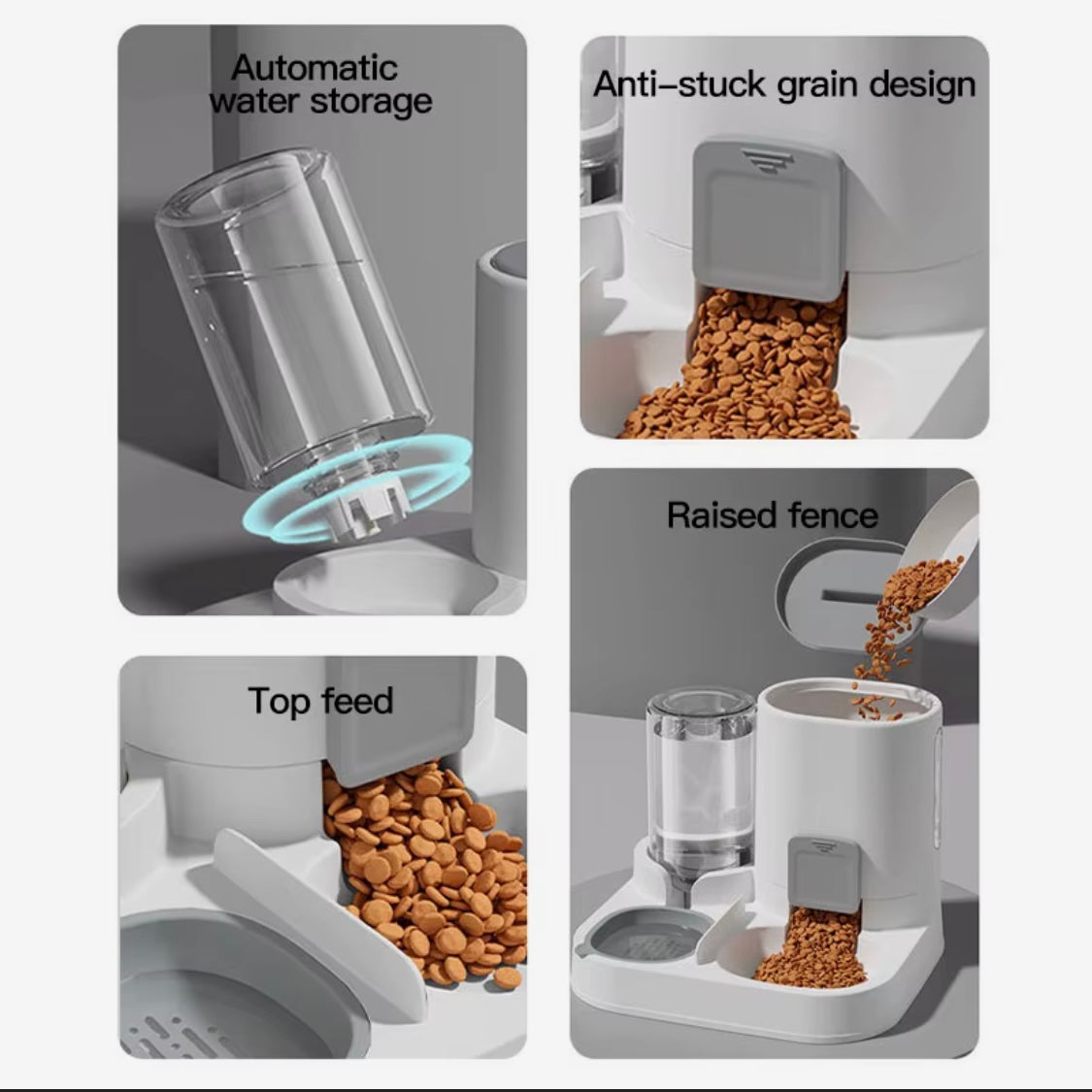 1-Pack Automatic Gravity-Fed Cat Water Dispenser & Feeder