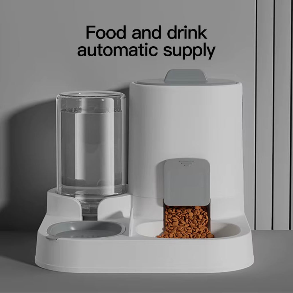 1-Pack Automatic Gravity-Fed Cat Water Dispenser & Feeder