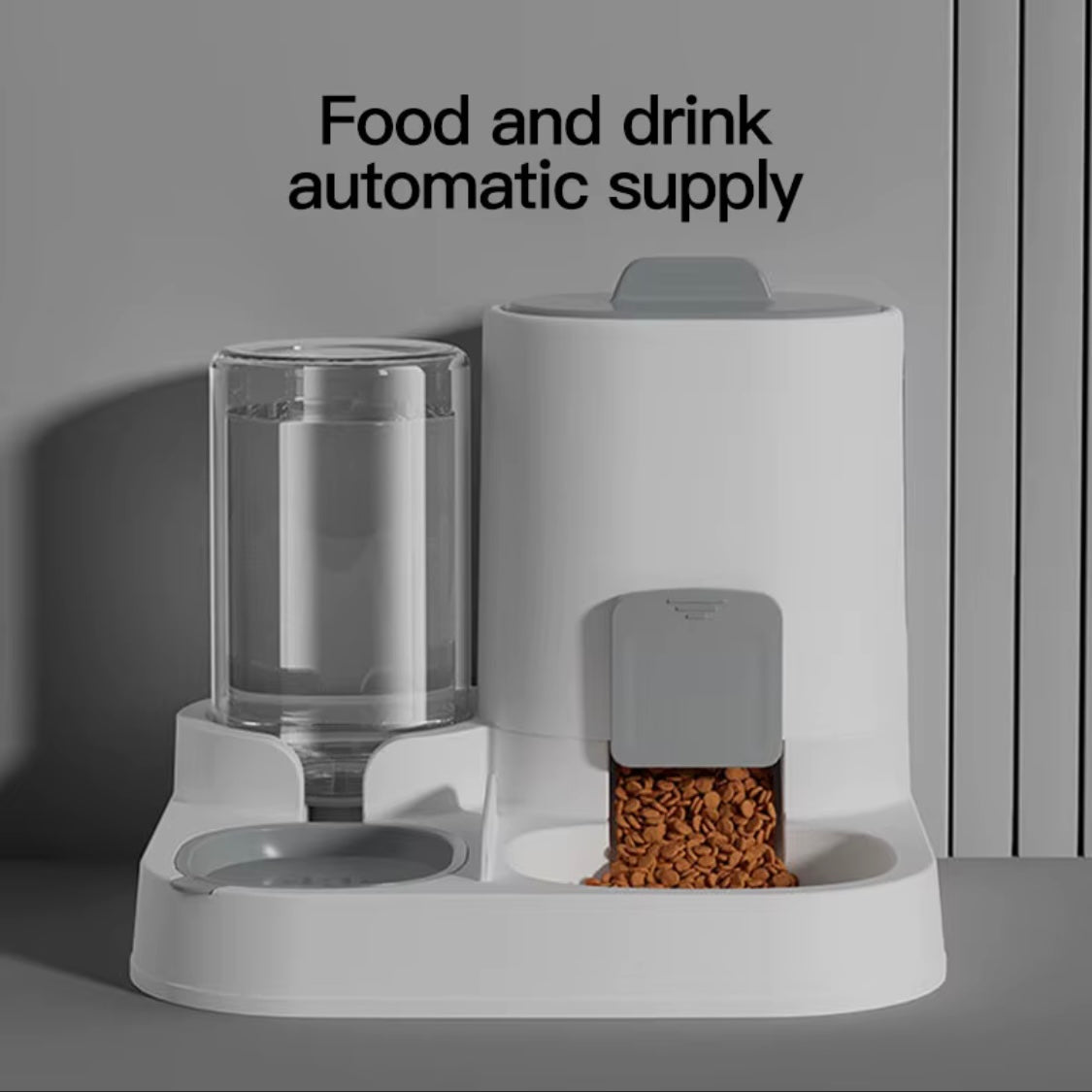 1-Pack Automatic Gravity-Fed Cat Water Dispenser & Feeder