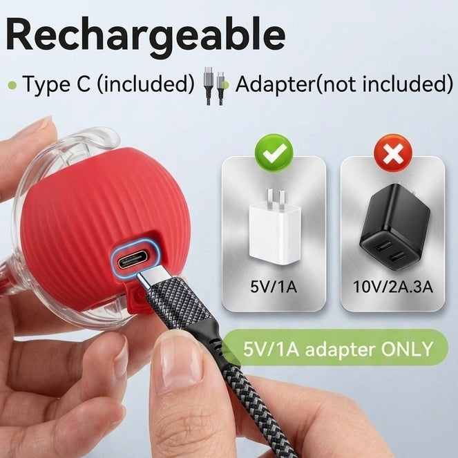 Interactive ball toy for cats: automatic rolling, artificial tail, rechargeable battery, smart electric pet toy.